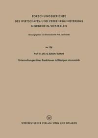 bokomslag Untersuchungen Über Reaktionen in Flüssigem Ammoniak