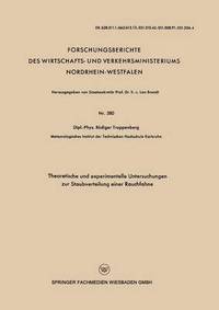 bokomslag Theoretische und experimentelle Untersuchungen zur Staubverteilung einer Rauchfahne