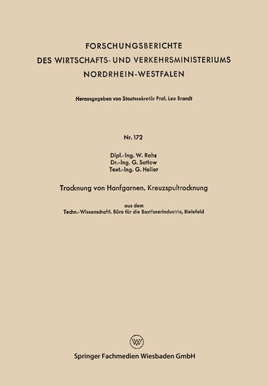 bokomslag Trocknung von Hanfgarnen. Kreuzspultrocknung