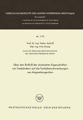 ber den Einflu der elastischen Eigenschaften von Tonbndern auf die Tonhhenschwankungen von Magnettongerten 1