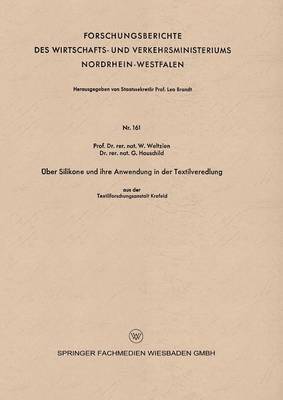 bokomslag Über Silikone und ihre Anwendung in der Textilveredlung
