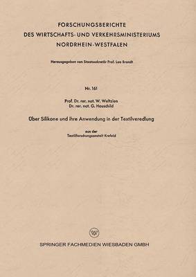 bokomslag UEber Silikone und ihre Anwendung in der Textilveredlung