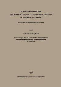 bokomslag Untersuchungen Über Die Anwendbarkeit Geophysikalischer Verfahren Zur Aufsuchung Von Spateisensteingängen Im Siegerland