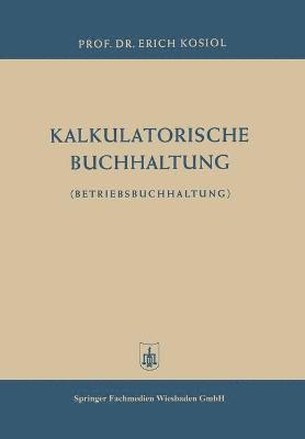 bokomslag Kalkulatorische Buchhaltung