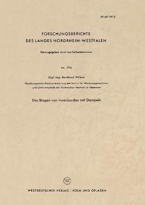 bokomslag Das Biegen von Innenborden mit Stempeln