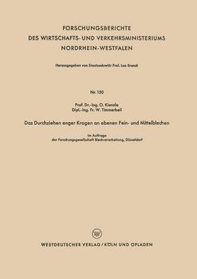 bokomslag Das Durchziehen enger Kragen an ebenen Fein- und Mittelblechen