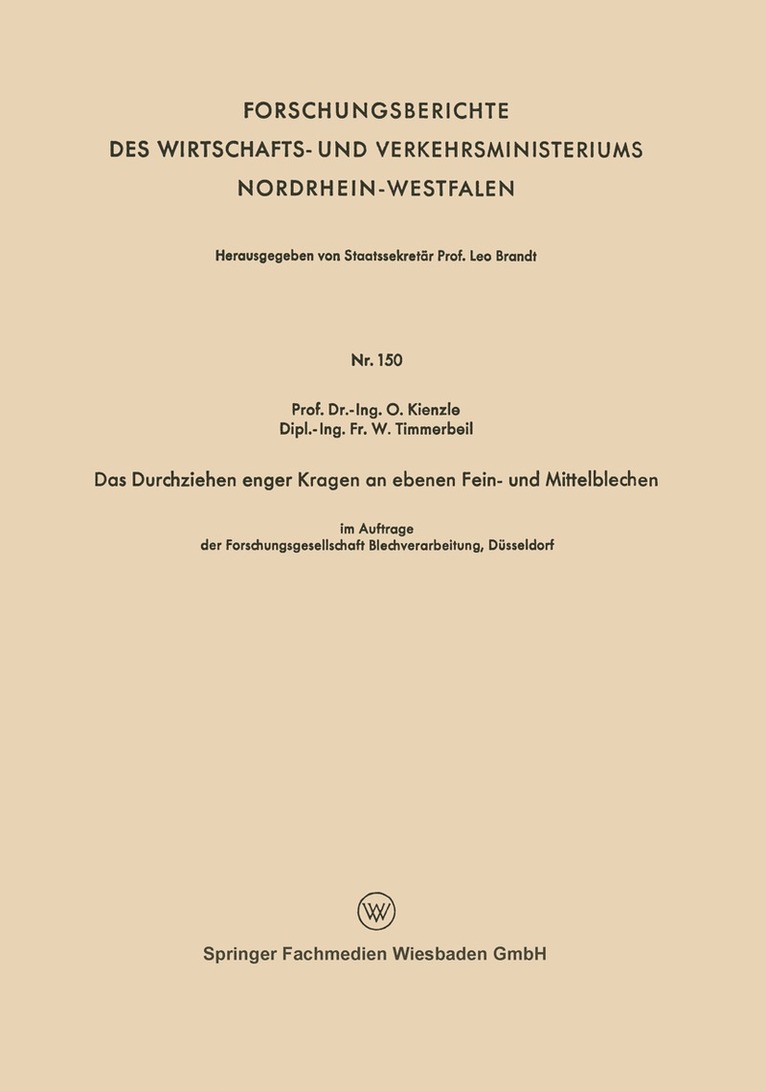 Das Durchziehen enger Kragen an ebenen Fein- und Mittelblechen 1