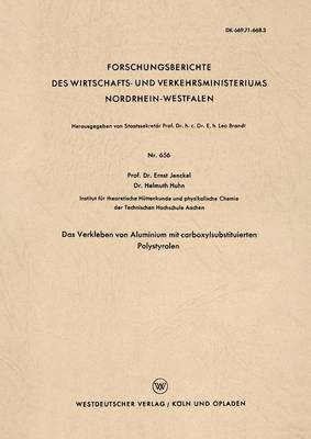 bokomslag Das Verkleben Von Aluminium Mit Carboxylsubstituierten Polystyrolen