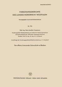 bokomslag Der Offene, Kreuzende Scherschnitt an Blechen