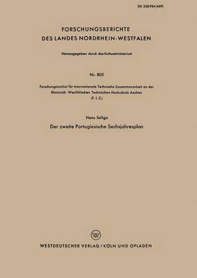 Hans Seligo - Der Zweite Portugiesische Sechsjahresplan, Häftad