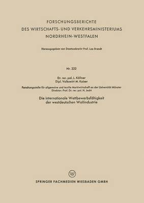 Die internationale Wettbewerbsfhigkeit der westdeutschen Wollindustrie 1