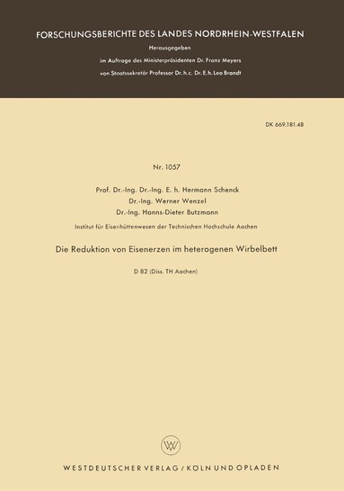 bokomslag Die Reduktion von Eisenerzen im heterogenen Wirbelbett