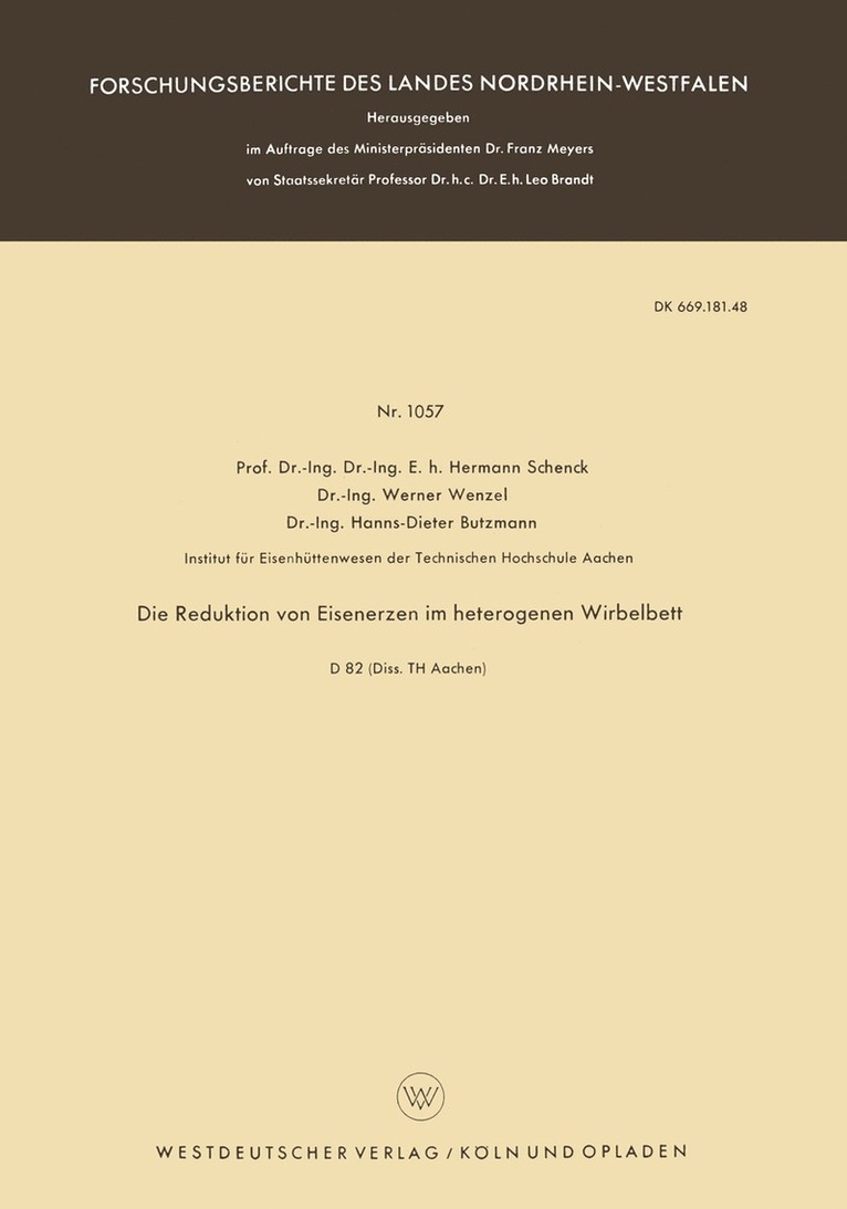 Die Reduktion von Eisenerzen im heterogenen Wirbelbett 1