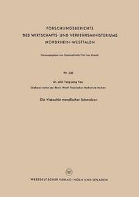 bokomslag Die Viskosität Metallischer Schmelzen