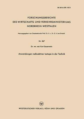 bokomslag Anwendungen radioaktiver Isotope in der Technik