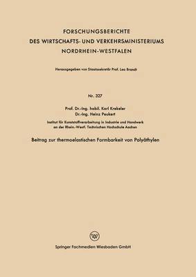 bokomslag Beitrag Zur Thermoelastischen Formbarkeit Von Polyäthylen
