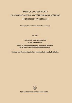 bokomslag Beitrag zur thermoelastischen Formbarkeit von Polyathylen