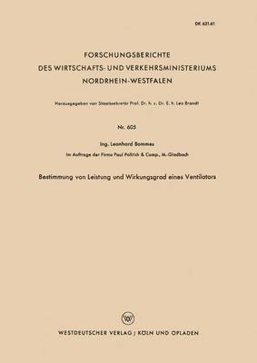 Bestimmung von Leistung und Wirkungsgrad eines Ventilators 1