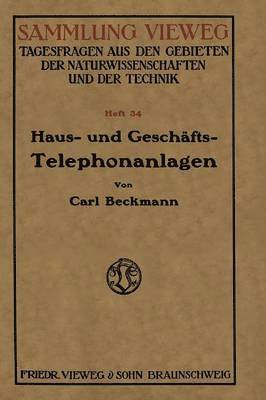 bokomslag Haus- und Geschfts-Telephonanlagen