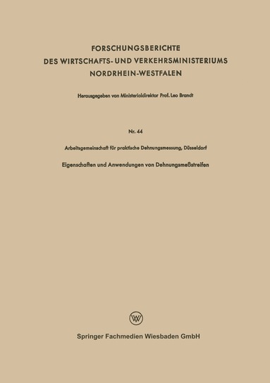 bokomslag Eigenschaften und Anwendungen von Dehnungsmestreifen