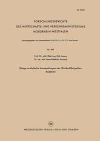 bokomslag Einige analytische Anwendungen der Zincke-Königschen Reaktion