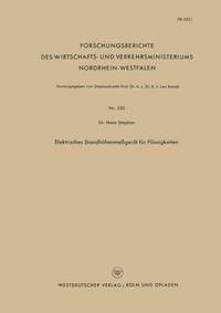 bokomslag Elektrisches Standhöhenmeßgerät für Flüssigkeiten