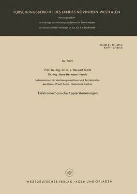 bokomslag Elektromechanische Kopiersteuerungen