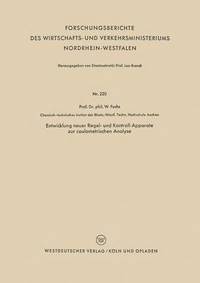 bokomslag Entwicklung Neuer Regel- Und Kontroll-Apparate Zur Coulometrischen Analyse