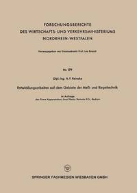 bokomslag Entwicklungsarbeiten auf dem Gebiete der Meß - und Regeltechnik