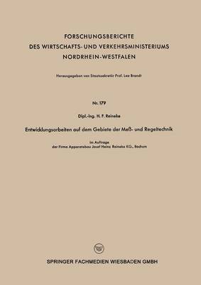 bokomslag Entwicklungsarbeiten auf dem Gebiete der Meß - und Regeltechnik