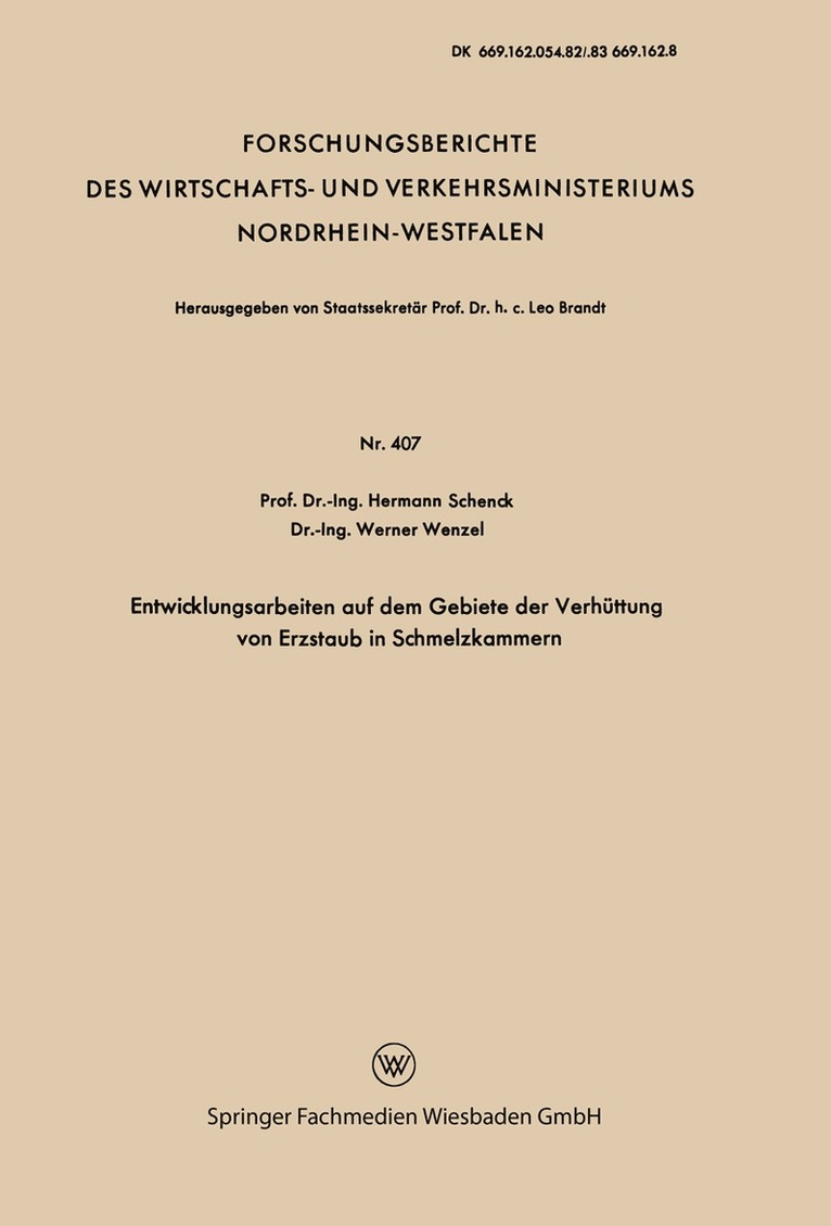 Hermann Schenck - Entwicklungsarbeiten auf dem Gebiete der Verhüttung von Erzstaub in Schmelzkammern, Häftad