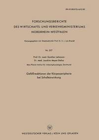 bokomslag Gefäßreaktionen der Körperperipherie bei Schalleinwirkung
