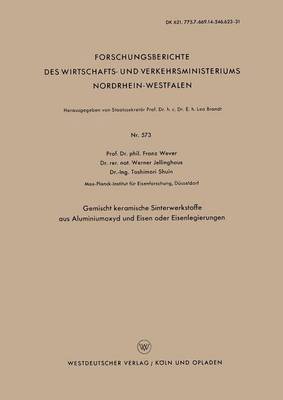 bokomslag Gemischt Keramische Sinterwerkstoffe Aus Aluminiumoxyd Und Eisen Oder Eisenlegierungen