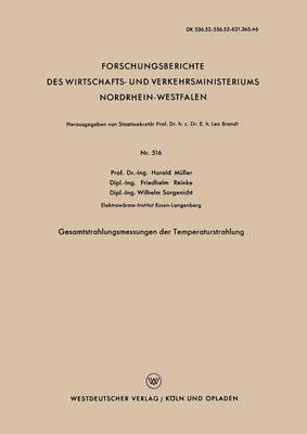 bokomslag Gesamtstrahlungsmessungen der Temperaturstrahlung