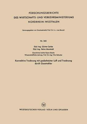 bokomslag Konvektive Trocknung mit gasbeheizter Luft und Trocknung durch Gasstrahler