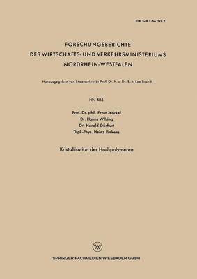bokomslag Kristallisation Der Hochpolymeren