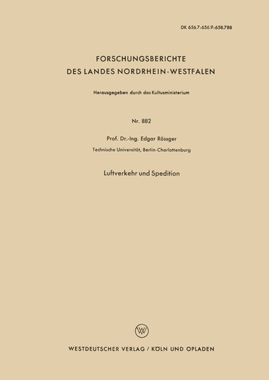 bokomslag Luftverkehr und Spedition
