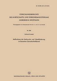 bokomslag Manahmen der Nachwuchs- und Talentfrderung im Deutschen Gewerkschaftsbund