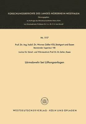 Werner Zeller - Lärmabwehr bei Lüftungsanlagen, Häftad