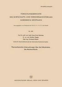 bokomslag Thermochemische Untersuchungen Über Die Dehydration Des Montmorillonits