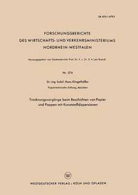 bokomslag Trocknungsvorgnge beim Beschichten von Papier und Pappen mit Kunststoffdispersionen