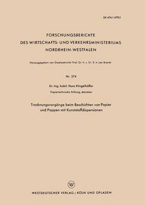 bokomslag Trocknungsvorgnge beim Beschichten von Papier und Pappen mit Kunststoffdispersionen