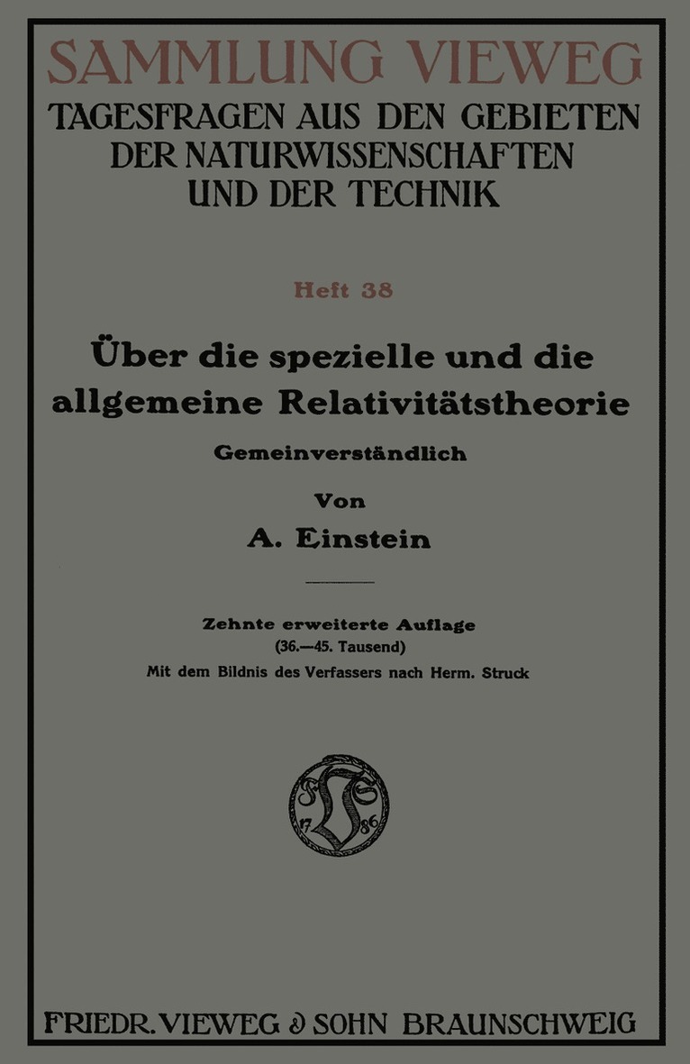 Über die spezielle und die allgemeine Relativitätstheorie