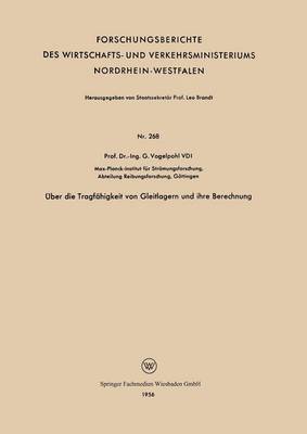 bokomslag Über die Tragfähigkeit von Gleitlagern und ihre Berechnung