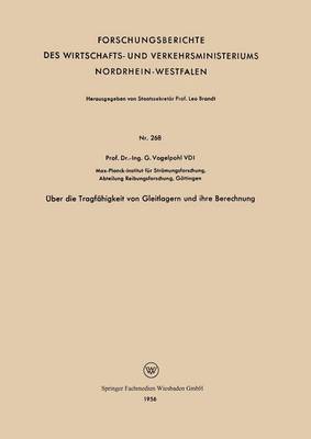 bokomslag UEber die Tragfahigkeit von Gleitlagern und ihre Berechnung