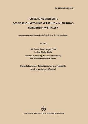 bokomslag Untersttzung der Entwsserung von Feinkohle durch chemische Hilfsmittel