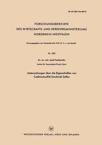 bokomslag Untersuchungen Über Die Eigenschaften Von Cadmiumsulfid-Sandwich-Zellen