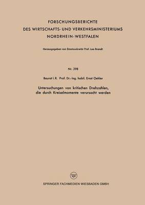 bokomslag Untersuchungen von kritischen Drehzahlen, die durch Kreiselmomente verursacht werden