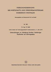 bokomslag Untersuchungen zur Absiebung feuchter, feinkrniger Haufwerke auf Schwingsieben