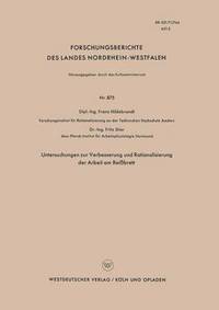 bokomslag Untersuchungen zur Verbesserung und Rationalisierung der Arbeit am Reibrett